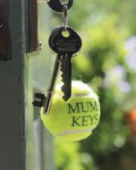 Personalised Tennis Ball Keyrings, Tennis Ball Keyrings, Customisable Tennis Ball Keyring