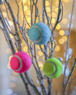 Plain Tennis Ball Keyrings, Coloured Tennis Ball Keyrings, Pastel Coloured Tennis Ball Keyrings