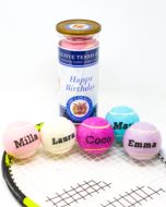 Personalised Pastel Coloured Tennis Balls