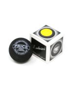 Price's Black Single Dot Squash Ball, Made in England, Tournament Squash Balls, Yellow Single Dot Squash Balls

