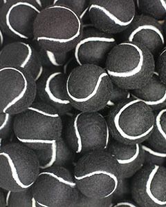 Clearance Black Tennis Balls with White Seams, Black Tennis Balls