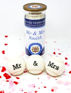 Customised Wedding Gift Tennis Balls 