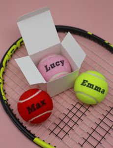 One Personalised Tennis Ball in a Gift Box | 11 Colours Avaliable! |