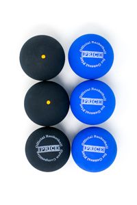 Black and Blue Squash 57 / Racketball Balls Mixed Pack of 12, Blue Racketball Balls, Recreational Play Racketballs