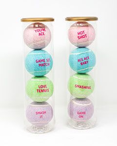 Pretty Pastel Message Tennis Balls