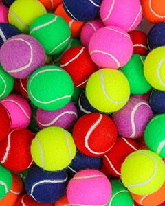 Mixed Colourful Tennis Balls Value Packs, Coloured Tennis Balls